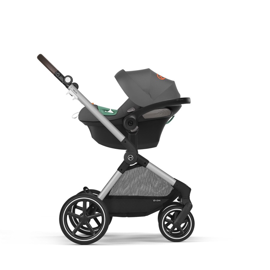 Spacerowicz CYBEX | Eos Lux Lava Grey (Srebrna Ramka)