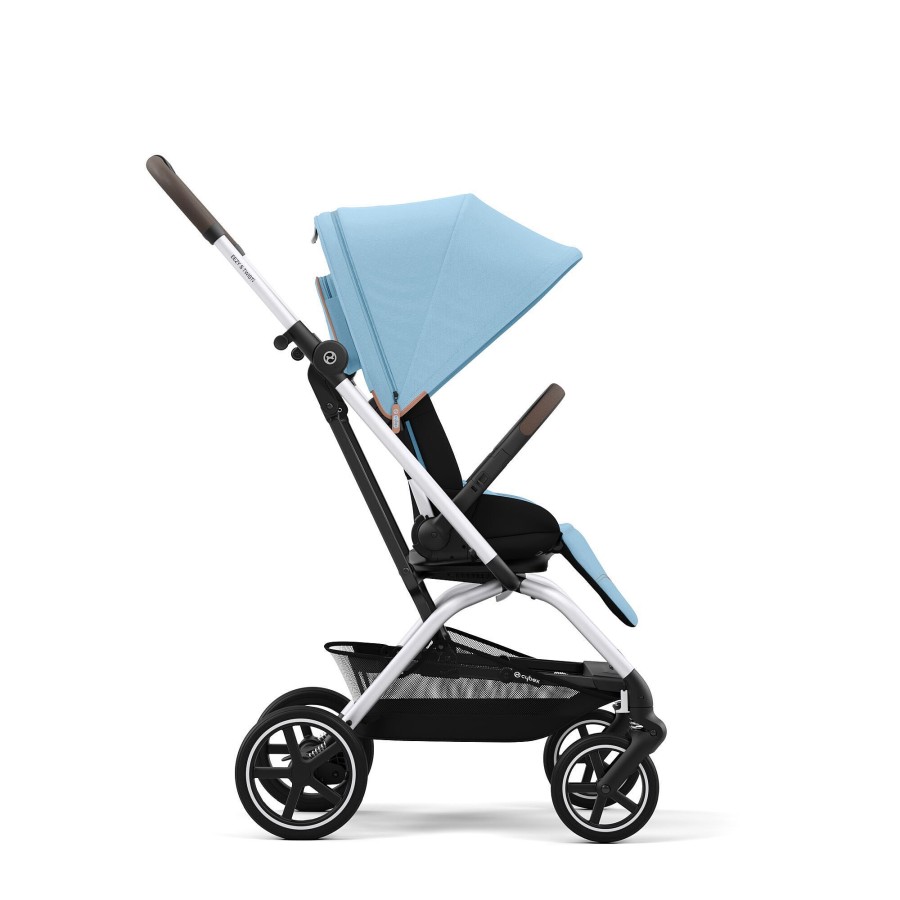 Spacerowicz CYBEX | Eezy S Twist+2 Beach Blue (Srebrna Ramka)